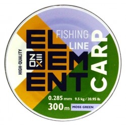 Волосінь рибальська, ZEOX Element Carp Moss Green, 300м, перетин 0,285мм